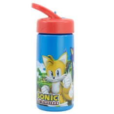 Stor Plastová láhev s výsuvnou brčkem JEŽKO SONIC, 410ml, 40531