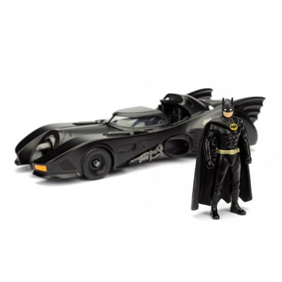 Jada Toys Jada DC - Batmobile Kovové auto + figurka 1989. Měřítko 1:24..