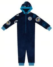 FotbalFans Dětské pyžamo Manchester City FC, All-In-One, tmavě modré | 8-9r