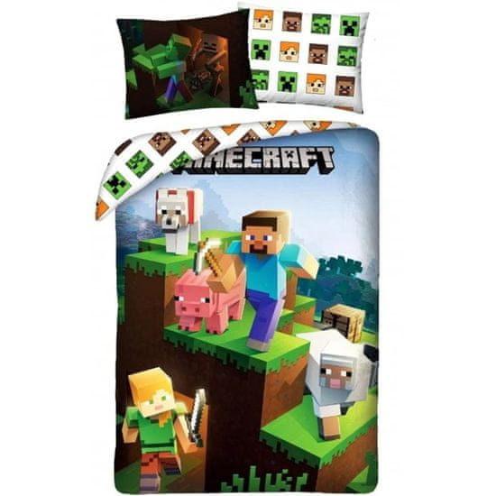 Halantex Bavlněné ložní povlečení Minecraft - Animals