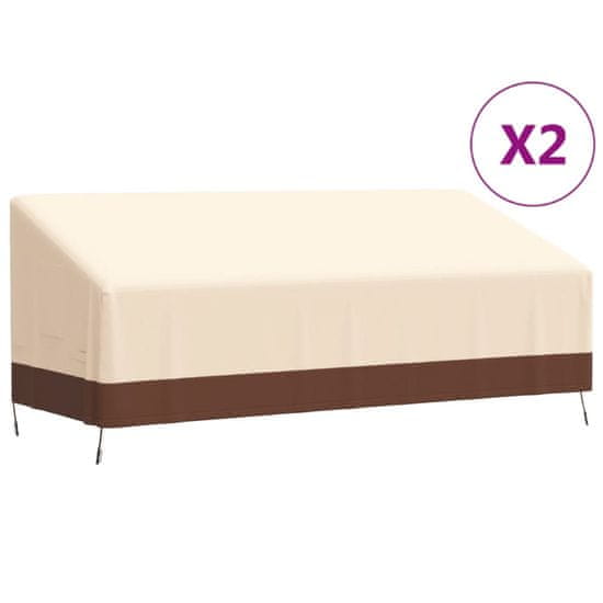 Vidaxl Plachty na 3místnou lavici 2 ks 204 x 86 x 48/73 cm 600D oxford