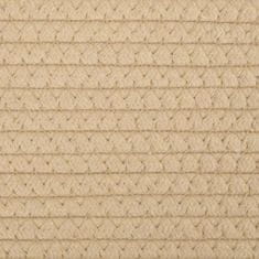 Greatstore Koš na prádlo béžový a bílý Ø 60 x 36 cm bavlna
