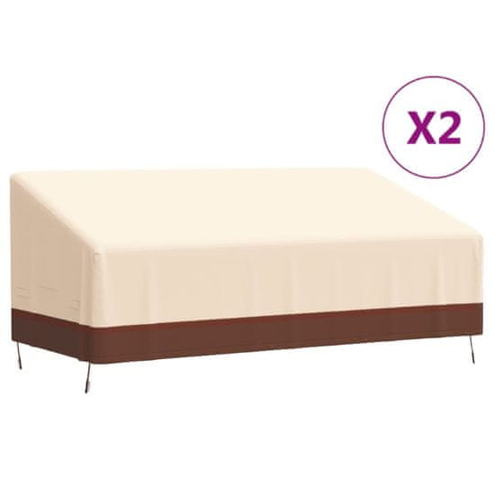 Vidaxl Plachty na 3místnou lavici 2 ks 198 x 97 x 48/74 cm 600D oxford