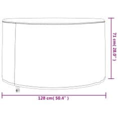 Petromila Plachty na zahradní nábytek 2 ks Ø 128 x 71 cm 420D oxford