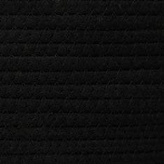 Greatstore Úložný koš s víkem černý a béžový Ø 37 x 50 cm bavlna