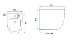 REA Carlo Mini bidet zlatá/bílá REA-C2288 - Rea