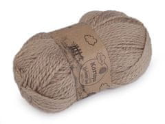 Kraftika 1ks (880) béžová pletací příze melange wool 100 g