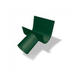 STREFA PREFA šikmé vyústění žlabu hliníkové Ø 100, 125, 150/80 mm, Mechově zelená 
