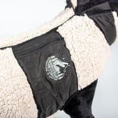 Duvo+ zimní bunda z ovčí kožešiny pro psy XL 70cm bílá/černá