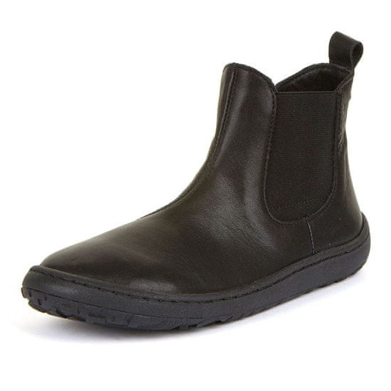 Froddo Dětská barefoot kožená kotníková obuv G3160211 černá