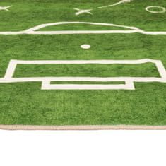 Petromila Dětský koberec zelený 160 x 230 cm fotbalové hřiště pratelný