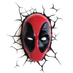 MARVEL LED lampa - Deadpoolův obličej - červená, černá 