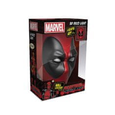 MARVEL LED lampa - Deadpoolův obličej - červená, černá 