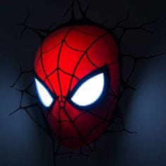 MARVEL LED lampa - Spidermanův obličej - červená 