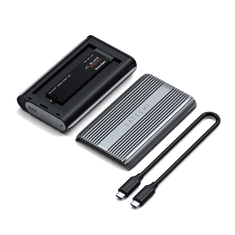 Satechi USB4 NVMe SSD Pro Enclosure (M.2 NVMe Drives 2280/2260/2242mm-16TBmax,PCI-E Gen 4x4,max bandwidth 8GB/s; reading/writing 3840MB/s ) - šedý - rozbaleno