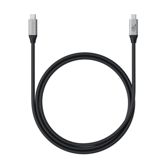 Satechi USB4 Pro Braided Cable 1.2m (PD240W,40Gbps data,8K/60Hz or 4K/120Hz) - černý