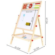 Kruzzel 22472 Multifunkční oboustranná tabule pro děti 42 x 32,5 cm