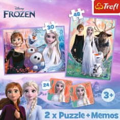 Trefl Sada 3v1 Ledové království 2 (2x puzzle + pexeso)