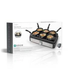 Nedis FCRA310FBK6 párty gril s WOK sadou pro 6 osob, 600 W, nastavení teploty