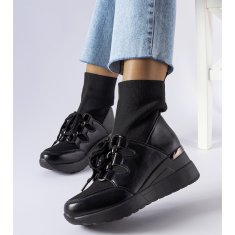 Černé boty na podpatku Rochon velikost 41