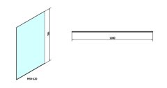 POLYSAN MODULAR SHOWER jednodílná zástěna WALK-IN, 1200mm MS4-120 - Polysan