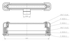 POLYSAN CUT přepadová štěrbina 170x24mm a click-clack zátka, chrom PC1089 - Polysan