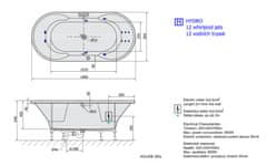 POLYSAN IO HYDRO hydromasážní vana, 180x85x49cm, bílá 16611H - Polysan
