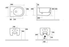 KERASAN FLO bidet závěsný 37x54cm, bílá 312301 - Kerasan