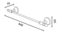 SAPHO PERLA držák ručníků 448x78mm, zlato PE0145 - Sapho