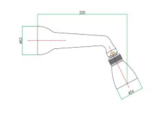 SAPHO Nástěnná sprcha s otočným kloubem, chrom/zlato 9042 - Sapho