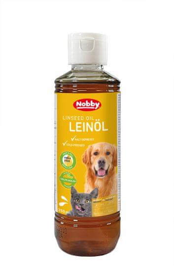 Nobby Lněný olej pro psy a kočky 250 ml