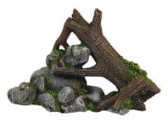 Nobby Dekorácia do akvária Drevo s kameňom 23,5 cm