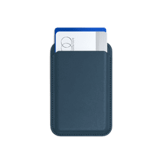 Satechi Vegan-Leather Magnetic Wallet Stand (iPhone 12/13/14/15 all models) - modrá