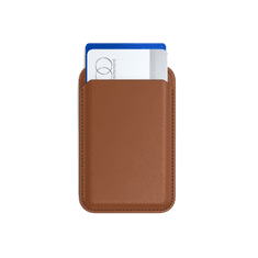 Satechi Vegan-Leather Magnetic Wallet Stand (iPhone 12/13/14/15 all models) - hnědá