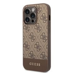 Guess  4G Stripe Zadní Kryt pro iPhone 14 Pro Max Brown