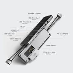 Satechi Dual Docking Stand with NVMe SSD Enclosure ST-DDSM - šedá