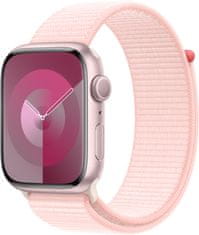 Apple Watch Series 9, 45mm, Pink, Light Pink Sport Loop