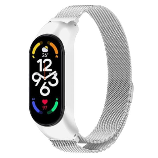 BStrap Milanese řemínek na Xiaomi Mi Band 5/6, silver