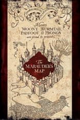 CurePink Plakát Harry Potter: Pobertův plánek - Marauders Map (61 x 91,5 cm)