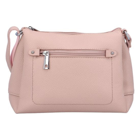 Tessra Milano Dámská koženková crossbody Troja, růžová