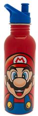 CurePink Nerezová outdoor láhev na pití Nintendo|Super Mario: Mario (objem 700 ml)