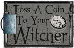 CurePink Rohožka Netflix|The Witcher|Zaklínač: Toss A Coin (60 x 40 cm)