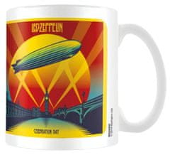 CurePink Keramický hrnek Led Zeppelin: Celebration Day (objem 315 ml) bílý