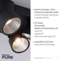 PAUL NEUHAUS PAUL NEUHAUS Paul Neuhaus LED stropní svítidlo PURE-NOLA černá 4 ramenné otočné stmívatelné krokově stmívatelné 3000K PN 6454-18