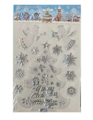 KN Vánoční samolepky na okno - Andělé (21 x 28 cm)