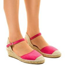 Růžové espadrilky 3M85-19 velikost 38