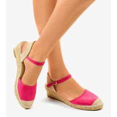 Růžové espadrilky 3M85-19 velikost 38