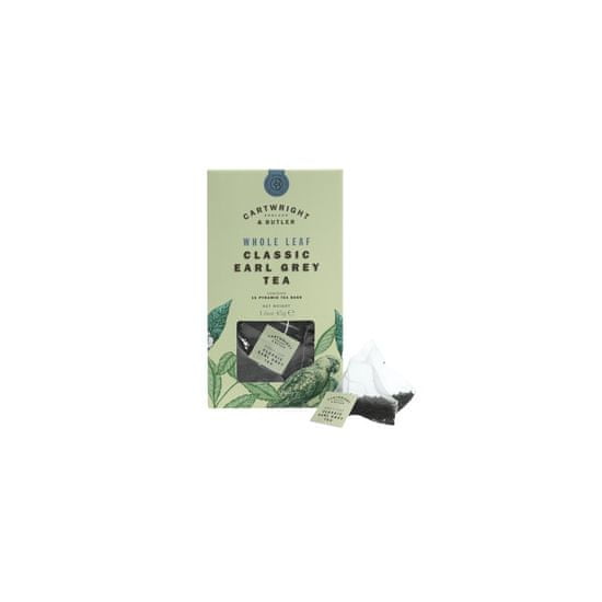 CARTWRIGHT-BUTLER Černý čaj Earl Grey celé lístky v pyramidových sáčcích, 45g