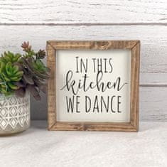 ASIR GROUP ASIR Obraz na MDF s rámem IN THIS KITCHEN WE DANCE 15 x 15 cm