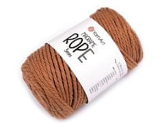 Kraftika 1ks (788/1023) hnědá koňak pletací příze macrame rope 3 mm